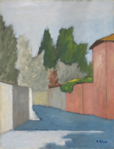 Ottone Rosai, Via San Leonardo, Casa rossa (1953), olio su tela, Raccolta privata, Firenze 