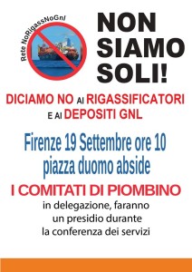 Comitati di Piombino, Presidio a Firenze, 19 settembre 2022