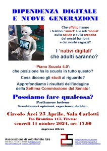 Dipendenza digitale e nuove generazioni, Circolo Arci 25 Aprile, Firenze, 11 ottobre 2024