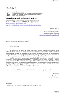 Idra, Lettera al Presidente della Repubblica, Richiesta di intervento correttivo, 18.2.'25