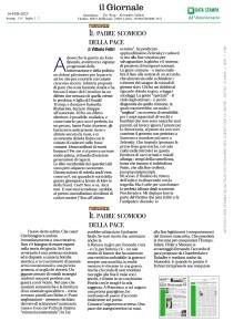 il Giornale, 16.2.'25, Il padre scomodo della pace, di Vittorio Feltri, 1